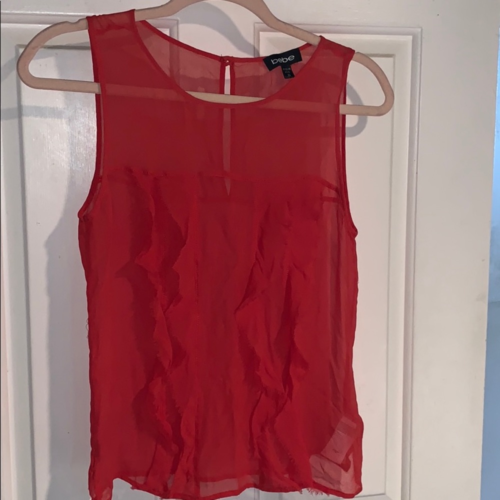 Bebe sheer tank top